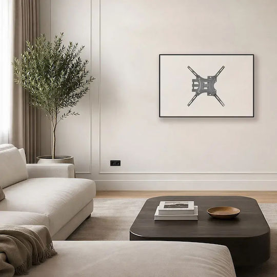 Maclean Energy MC-190 Стенна стойка за телевизор до 55" и 25kg Черна