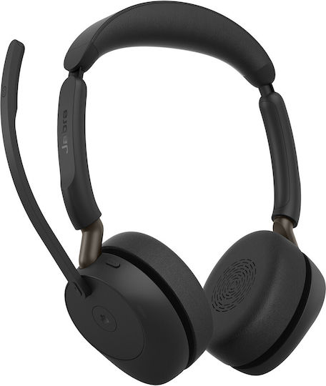 Evolve3 65 Stereo Link 39c UC Wireless On Ear Multimedia Headsets with Microphone and Bluetooth Connectivity