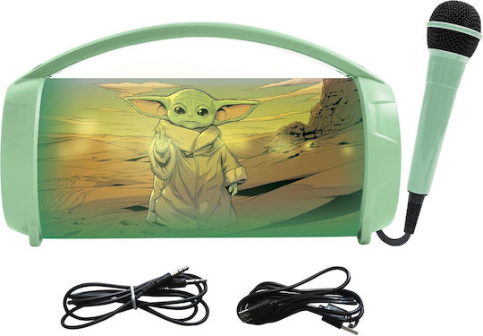 Karaoke-Lautsprecher mit Kabelgebundenem Mikrofon iParty – Star Wars The Mandalorian BTP585SWZ Grün