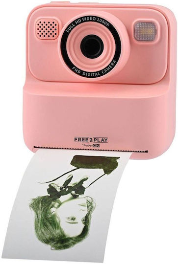 FreeOn Free2Play Kiddigit Kinderkamera mit Thermodruck Rosa