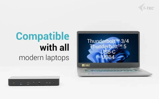 i-tec i-tec Thunderbolt 4 Dockingstation mit PowerDelivery (PD) Grau
