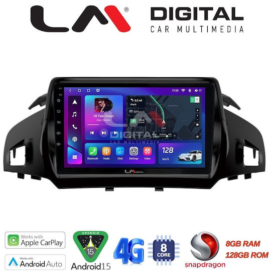 LM Digital Auto-Audiosystem für Ford Kuga / C-Max / Tourneo / Tourneo Courier 2013+ (Bluetooth/USB/AUX/WiFi/GPS/Apple-Carplay/Android-Auto) mit Touchscreen 9"