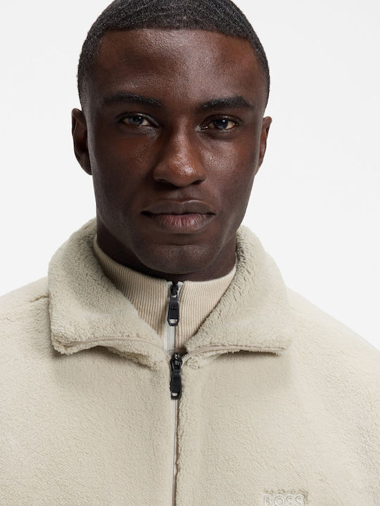Sw_teddy Fz Jachetă Bărbătească din Fleece Bej