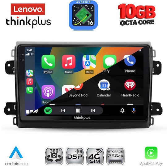 Lenovo Auto-Audiosystem für Fiat Ducato BMW X2 / X6 2021–2026 (Bluetooth/USB/WiFi/GPS/Apple CarPlay/Android Auto) mit 9-Zoll-Touchscreen