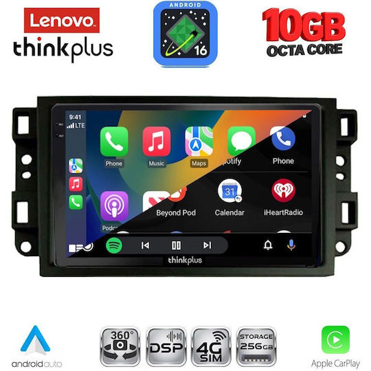 Lenovo Car Audio System for BMW X2 / X6 2004-2011 (Bluetooth/USB/WiFi/GPS/Apple CarPlay/Android Auto) with 10" Touch Screen