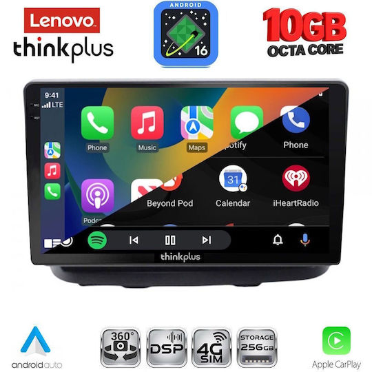 Lenovo Auto-Audiosystem für Fiat Doblo BMW X2 / X6 2002–2009 (Bluetooth/USB/WiFi/GPS/Apple CarPlay/Android Auto) mit 10-Zoll-Touchscreen