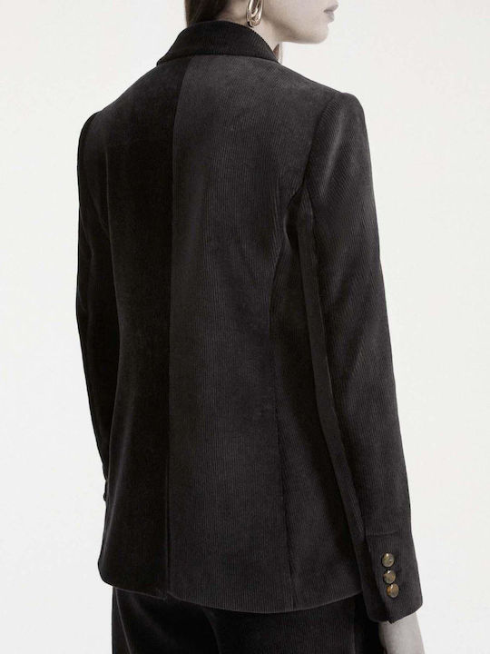 Marella Grauer Damen-Blazer aus Cord