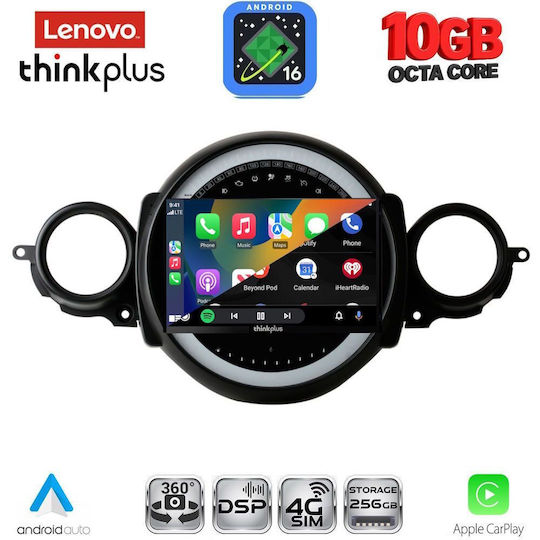 Lenovo Auto-Audiosystem für Mini Cooper / Clubman BMW X2 / X6 (Bluetooth/USB/WiFi/GPS/Apple CarPlay/Android Auto) mit 9-Zoll-Touchscreen