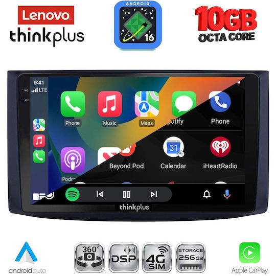 Lenovo Auto-Audiosystem für BMW X2 / X6 Chevrolet Aveo 2006–2010 (Bluetooth/USB/WiFi/GPS/Apple CarPlay/Android Auto) mit 9-Zoll-Touchscreen