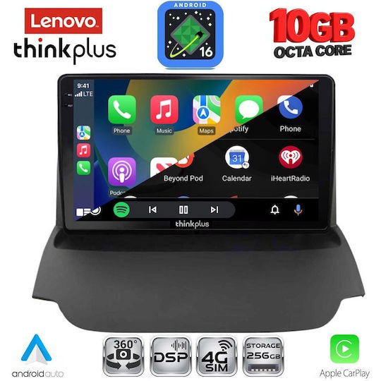 Lenovo Auto-Audiosystem für BMW X2 / X6 und Ford EcoSport 2012–2018 (Bluetooth/USB/WiFi/GPS/Apple CarPlay/Android Auto) mit 9-Zoll-Touchscreen