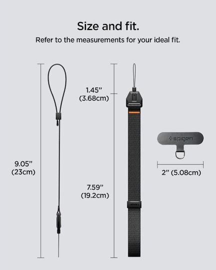 Spigen Curea pentru gât pentru telefoane mobile Negru
