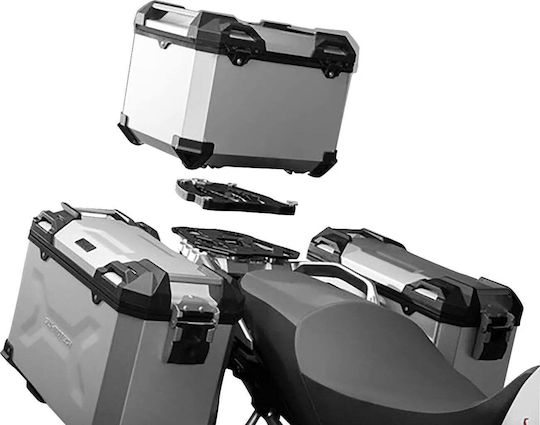 SW-Motech Motorcycle Top Case Aluminum 38L Grey