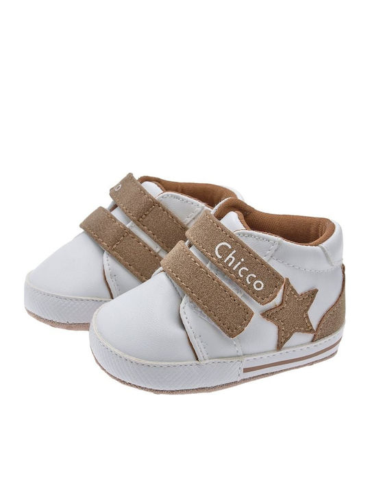 Chicco White Baby Soft-Sole Boots