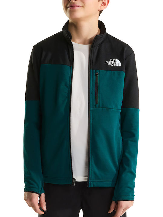 Kids Green Fleece Cardigan