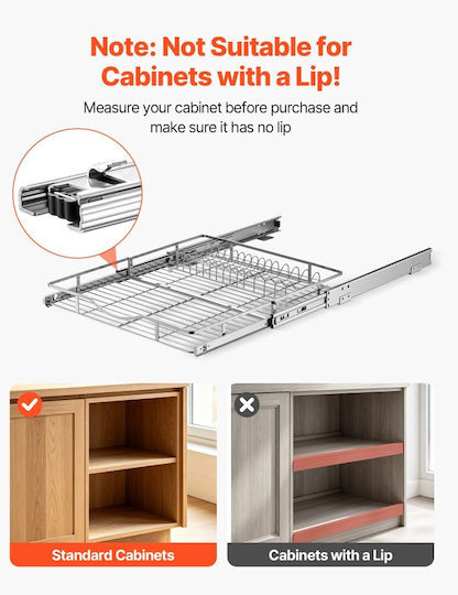 Vevor Suport de Masă din Inox 50x53,5 cm Argintiu