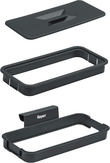 Rayen Hanging Door Trash Bag Holder for Cabinet 4.5 L Grey 6202rayen