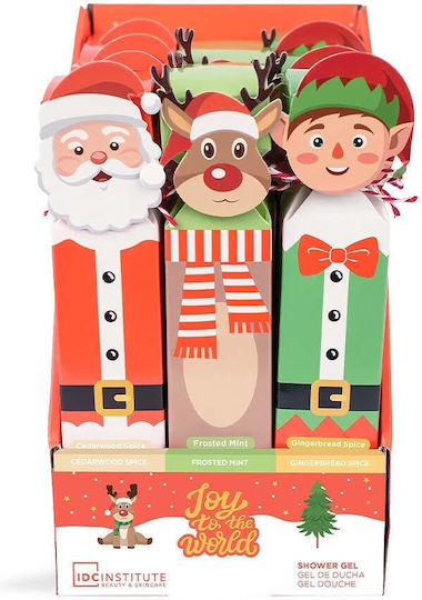 IDC Institute Christmas Deer Frosted Mint Toning Shower Gel with Mint Scent for Men