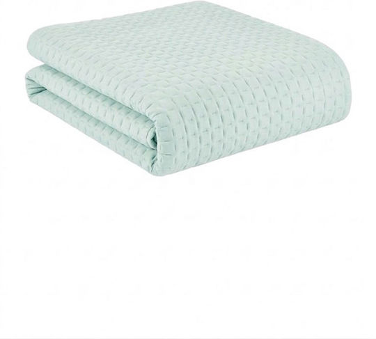 Sunshine Hotel Bedspread Queen Size L250xW240cm Turquoise
