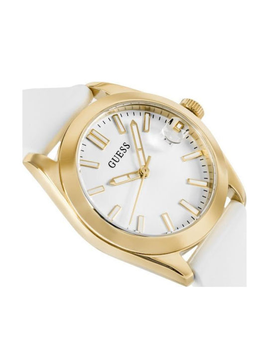 Guess Alice Γυναικείο Ρολόι 31mm Μπαταρίας με Λευκό Καουτσούκ Λουράκι