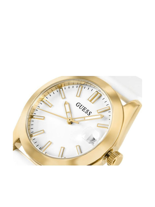 Guess Alice Γυναικείο Ρολόι 31mm Μπαταρίας με Λευκό Καουτσούκ Λουράκι