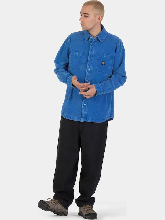 Long Sleeve Corduroy Shirt Sapphire