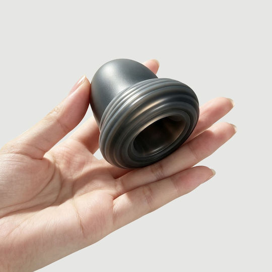 Elastische Silikon-Penishülle mit Rippen Flexible Ribbed Silicone Penis Sleeve 17,6 cm Schwarz