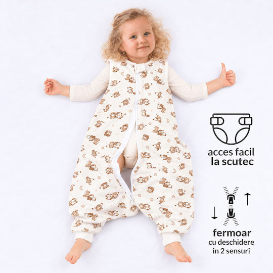 Kidizi Spring Sleeping Bag With Legs 1 Tog Beige