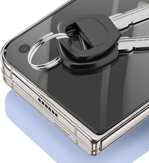 Avizar Folie de Sticlă Călită pentru Ecranul Exterior iPhone Duo 9h Antizgârieturi Neagră Transparentă