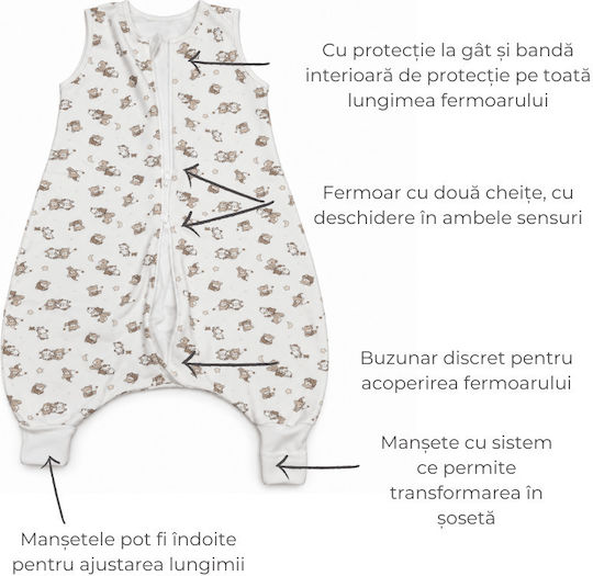 Kidizi Sac de dormit de primăvară 1 tog bej