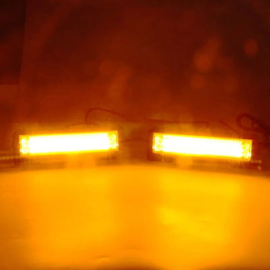 Professional Double Windshield-Mounted Car Beacon Orange Strobe Warning Light 12/24v 56 Ultracob LED 14000lm Tc-620