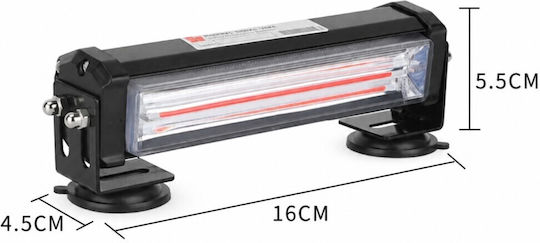 Professional Double Windshield-Mounted Car Beacon Orange Strobe Warning Light 12/24v 56 Ultracob LED 14000lm Tc-620