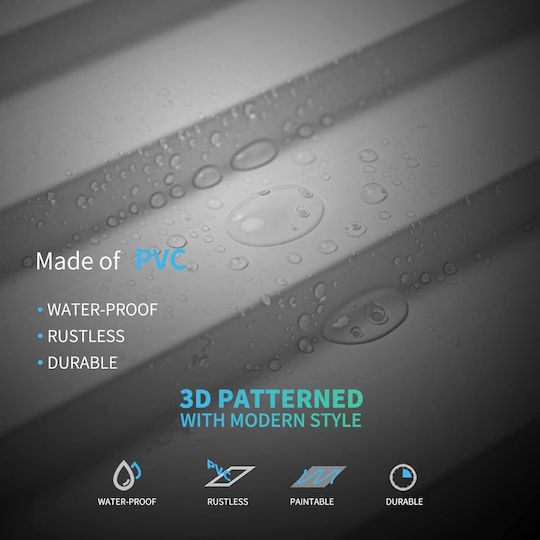 3D Wall Panels Made of PVC Adhesive / with Glue Decorative White 50x50cm 12 Pieces