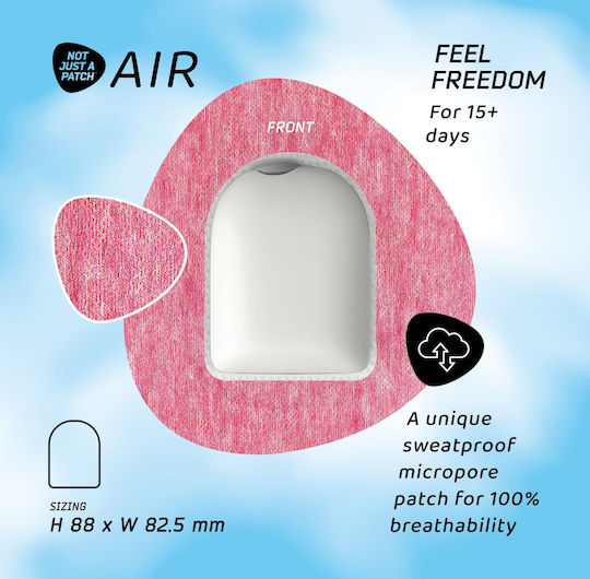 Not Just A Patch Air Cutout Waterproof Omnipod Adhesive Patch 20 Pieces – Pink