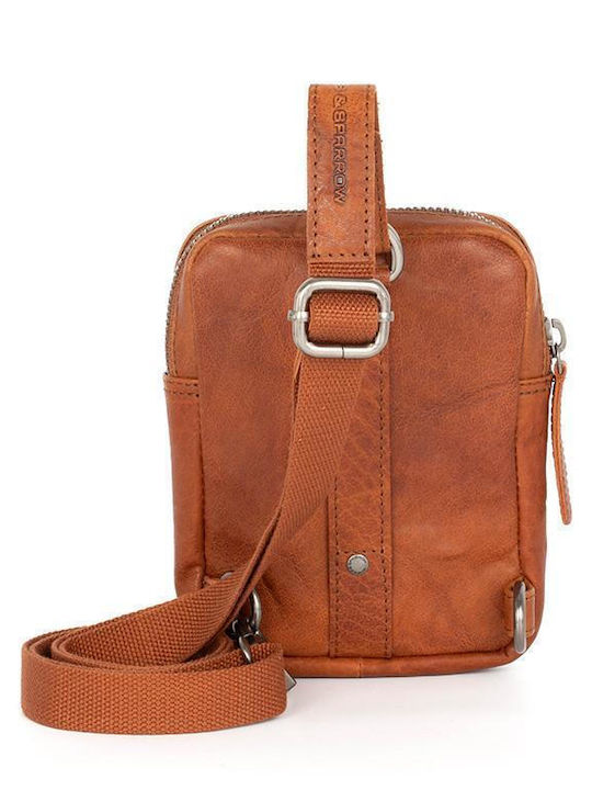 Leather Men's Sling Bag Tabac Brown