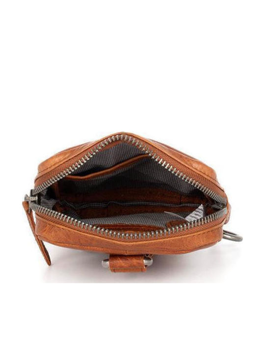 Leather Men's Sling Bag Tabac Brown