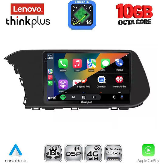 Lenovo Auto-Audiosystem für BMW X2 / X6 und Hyundai i20 / Bayon 2020–2026 (Bluetooth/USB/WiFi/GPS/Apple CarPlay/Android Auto) mit 10-Zoll-Touchscreen