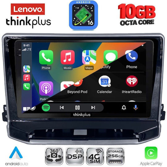 Lenovo Auto-Audiosystem für BMW X2 / X6 Jeep Compass 2022–2026 mit Klima (Bluetooth/USB/Wi-Fi/GPS/Apple CarPlay/Android Auto) mit 10″ Touchscreen