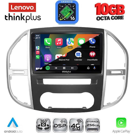 Lenovo Auto-Audiosystem für Mercedes-Benz Vito / Viano BMW X2 / X6 2015–2024 (Bluetooth/USB/WiFi/GPS/Apple CarPlay/Android Auto) mit 10-Zoll-Touchscreen