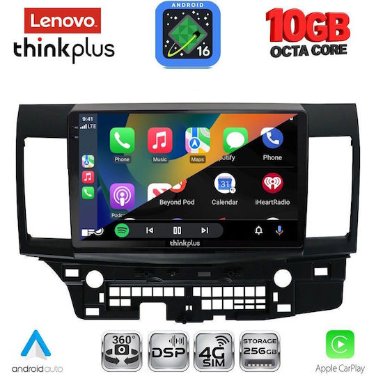 Lenovo Auto-Audiosystem für Mitsubishi Lancer BMW X2 / X6 2008-2017 (Bluetooth/USB/WiFi/GPS/Apple-Carplay/Android-Auto) mit 10" Touchscreen