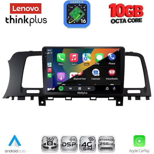 Lenovo Auto-Audiosystem für BMW X2 / X6 und Nissan Murano 2007–2014 (Bluetooth/USB/WiFi/GPS/Apple CarPlay/Android Auto) mit 9-Zoll-Touchscreen