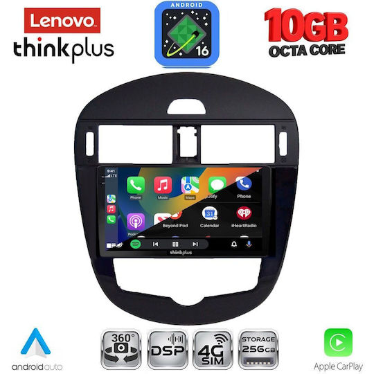 Lenovo Auto-Audiosystem für BMW X2 / X6 und Nissan Pulsar 2014–2020 mit Klima (Bluetooth/USB/WiFi/GPS/Apple CarPlay/Android Auto) mit 9" Touchscreen