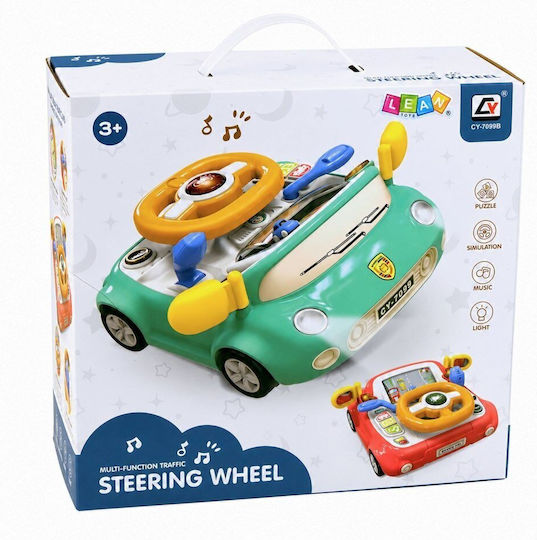 Lean Toys Driving Simulator Panel Car with Lights and Sounds for Ages 36+ Months