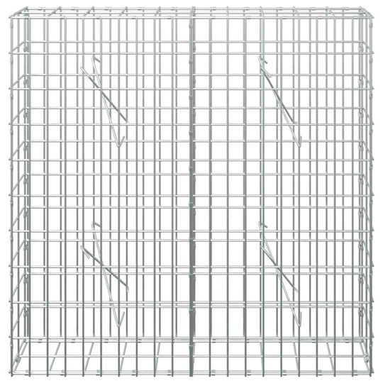 vidaXL Steel Gabion Box for Garden Fencing 100x10x100 cm Silver