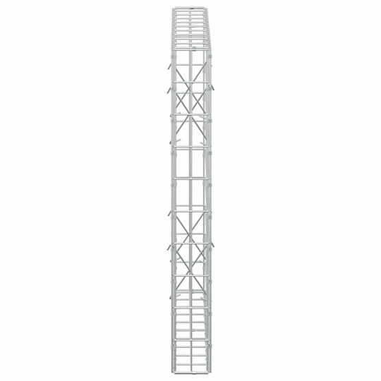 vidaXL Steel Gabion Box for Garden Fencing 100x10x100 cm Silver