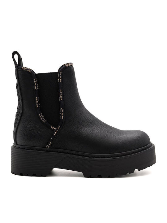 Luisa Damen Chelsea-Stiefeletten Schwarz