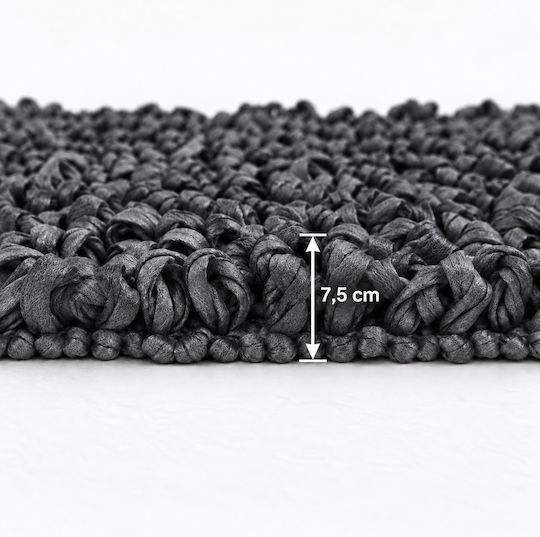 MRShome Evora 60x120cm Handmade Black Rug MRShome Evora 60x120cm Handmade Black Rug