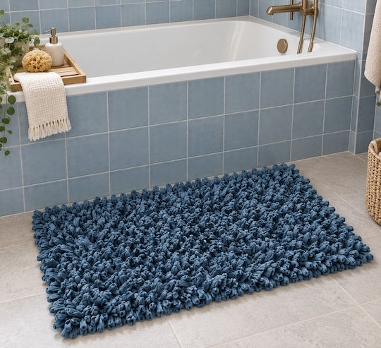MRShome Evora Handmade Rectangular Blue Rug 50x70cm