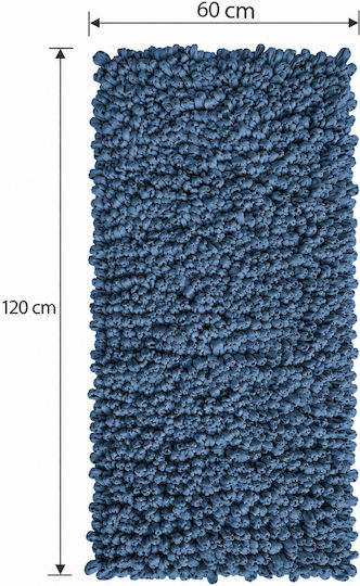 MRShome Evora Handmade Rectangular Blue Rug 60x120cm