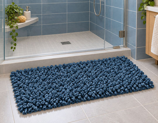 MRShome Evora Handmade Rectangular Blue Rug 60x120cm