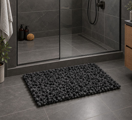 MRShome Evora Handmade Rectangular Rug Black 50x70cm